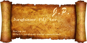 Jungbauer Péter névjegykártya